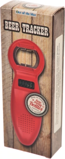 Flesopener met teller, rood