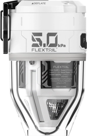 Flextail Max Pump 3 draagbare elektrische pomp met zaklamp wit