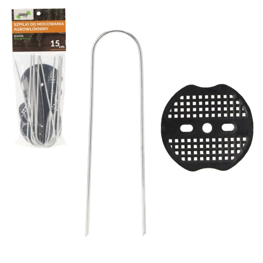 Set van 6 grondpennen voor agrotextiel 15 cm