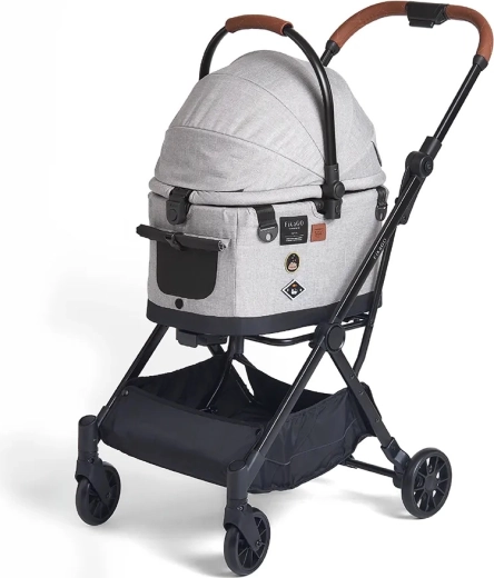FikaGO kinderwagen voor honden en katten Flytta Plus Grey Husky
