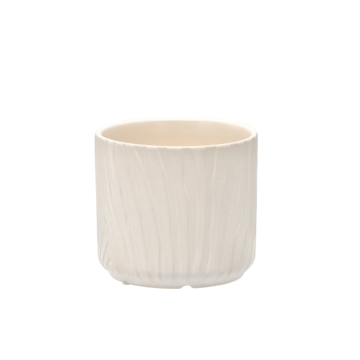 Keramische overpot mat wit 13 × 13 × 11,5 cm