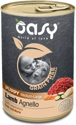 Oasy Grain Free voor puppy’s van middelgrote en grote rassen lam 0,4 kg