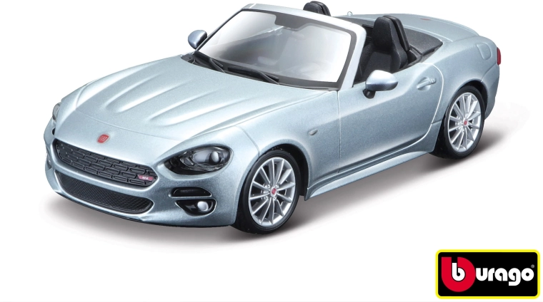 Bburago 1:24 Fiat 124 Spider Metallic Zilver