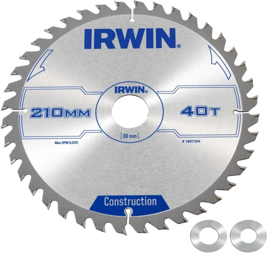 IRWIN zaagblad 210 mm, 40 tanden, ATB voor hout