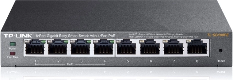 TP-Link 8-poorts Gigabit Smart Switch met 4 PoE-poorten