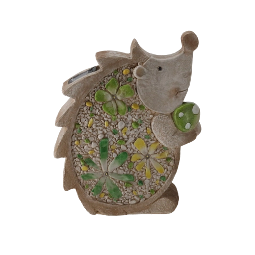 Tuinbeeld van een egel met zonne-LED-verlichting