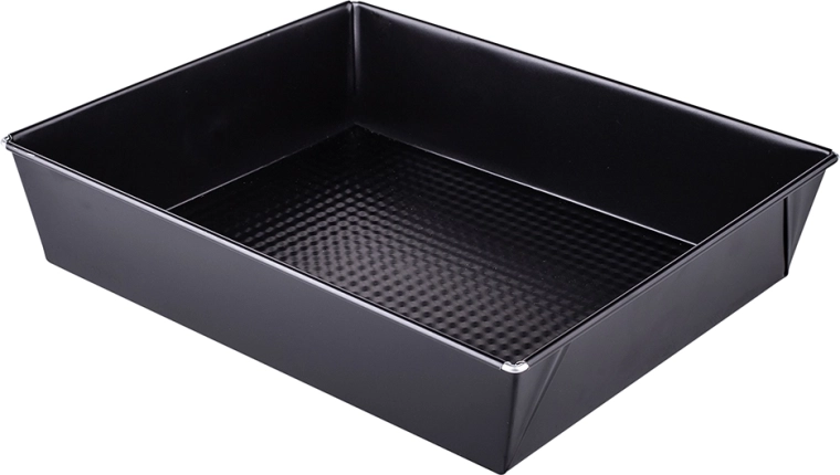 Gestructureerde bakplaat 28 × 23,5 × 6 cm, zwart