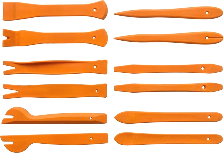 Set kunststof gereedschap voor het demonteren van bekleding en kunststof onderdelen, 6 stuks