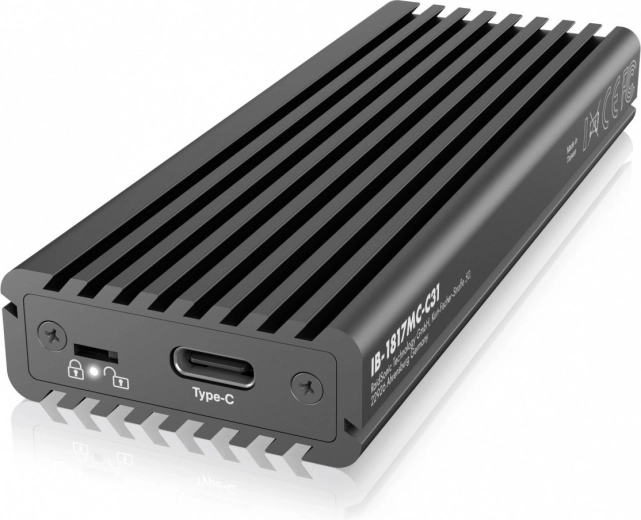 Extern aluminium behuizing voor M.2 NVMe en SATA SSD met USB‑C 10 Gb/s – ICY BOX