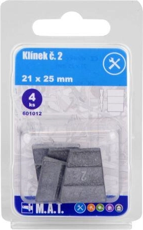 Houten wiggen nr. 2, 21 × 25 mm (4 stuks)
