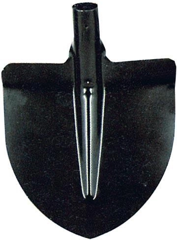Hartvormige schop zonder steel, zwart
