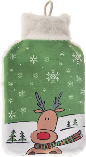 Warmwaterkruik met polyester hoes rendier 1,6 l