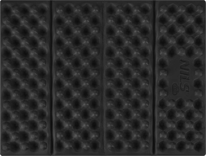 Opvouwbaar IXPE-schuim zitkussen met reflecterende laag NILS Camp, zwart