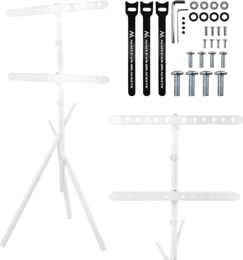 Vloer-tv-standaard Maclean mc-182 wit voor 37–80"