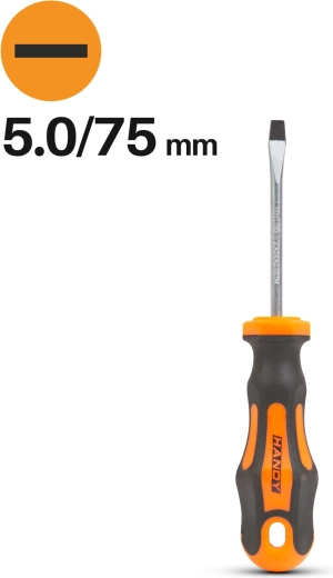 Platte schroevendraaier 5,0 × 75 mm