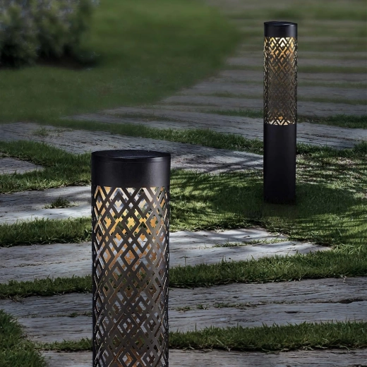 Zonnepriklampen voor de tuin 71 cm – decoratieve fakkel, 2 stuks