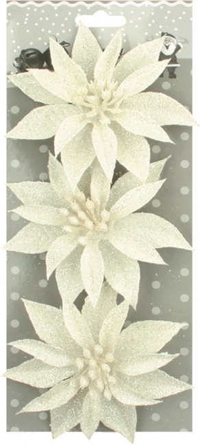 Kerstrozen met glitter