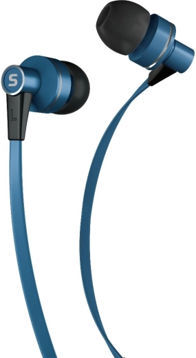 SENCOR metalen in-ear oortjes met microfoon, blauw