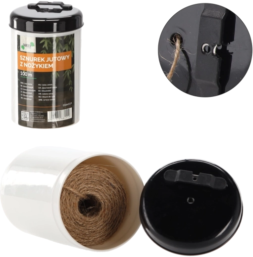 Jutetouw 100 m in koker met mesje