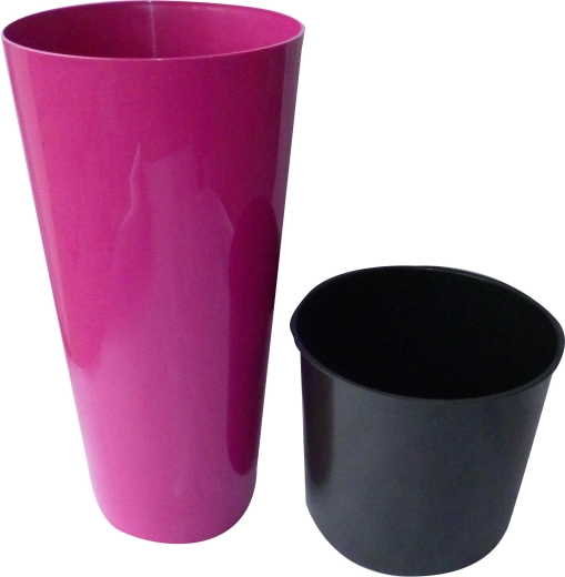 Bloempot Tubus Slim, fuchsia