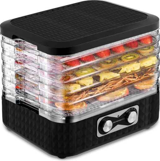 Voedseldroger BERDSEN 10 l, 5 trays, 35–70 °C, zwart