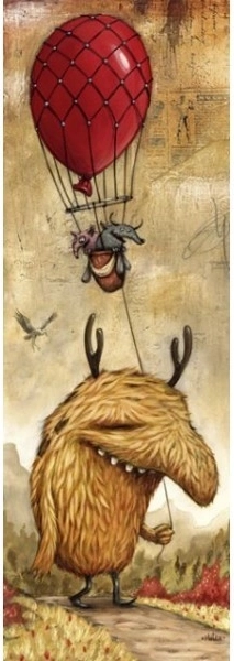 Verticaal puzzel Zozoville: rode ballon 1000 stukjes