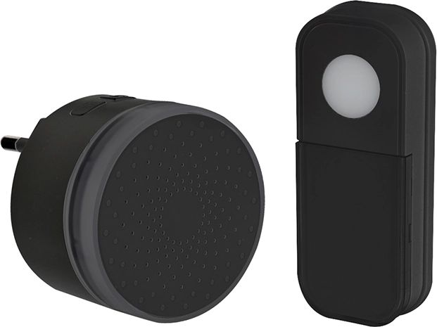 Solight draadloze mini-deurbel voor in het stopcontact 180 m wit met learning code