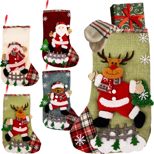 Kerstdecoratieve cadeausokken Ruhhy - 4 stuks
