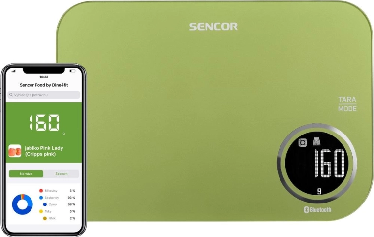 Sencor slimme keukenweegschaal met Bluetooth