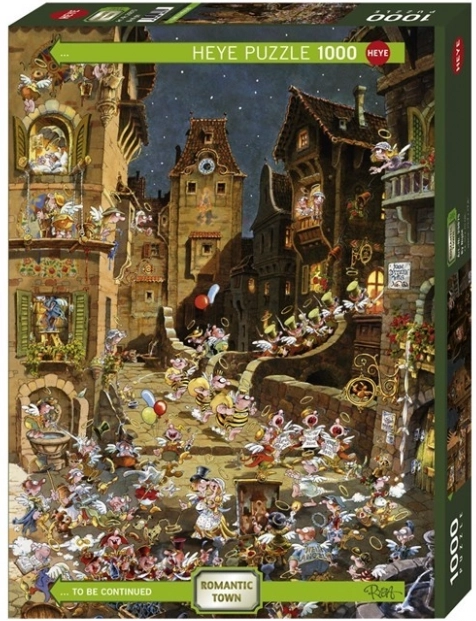 Puzzel 1000 stukjes – romantische stad, nacht