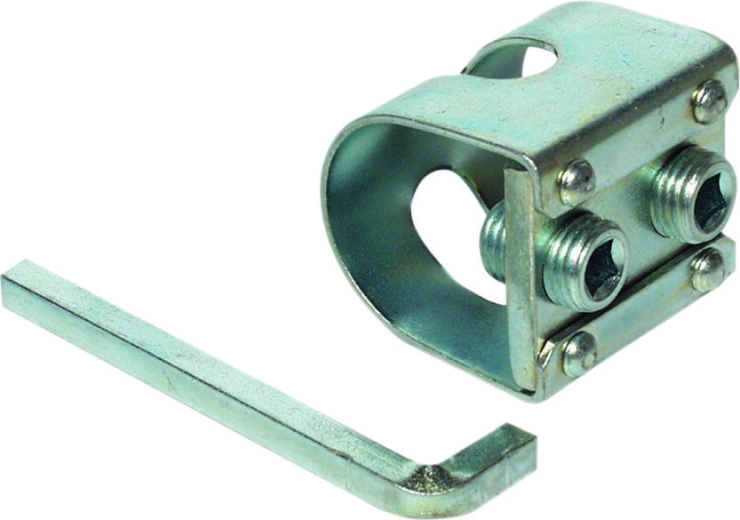 Klemring voor een zeis met twee schroeven