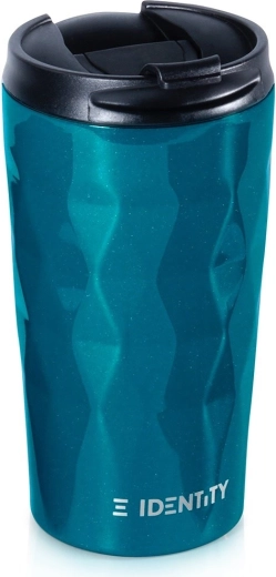 Stalen thermobeker 430 ml – turquoise, vacuüm geïsoleerd