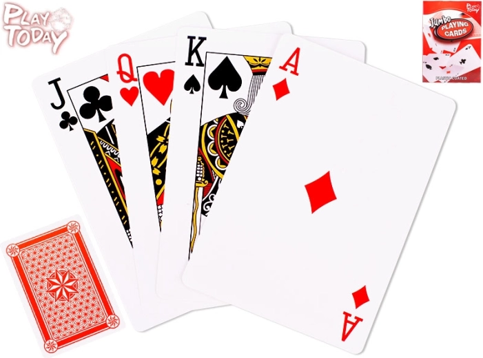 Speelkaarten jumbo PLAY TODAY – extra groot 17 cm