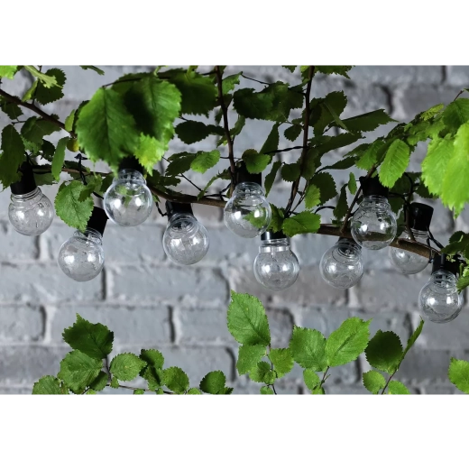 Zonne-lichtsnoer LUCA 10 LED koud wit, 3,8 m