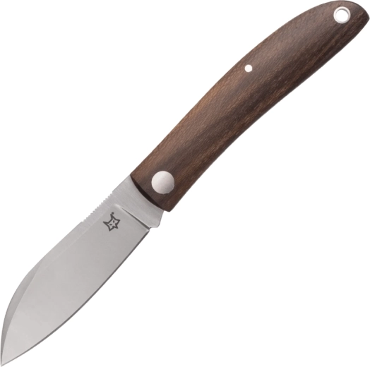 Zakmes FOX Knives Livri 7 cm, Ziricote-hout, lederen etui