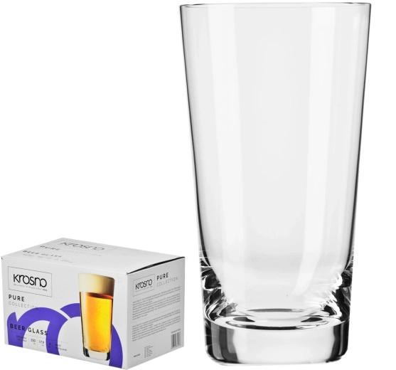Set van bierglazen Krosno Pure 530 ml – 6 stuks