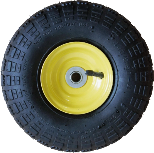 Opblaasbaar wiel voor karren, diameter 260 mm, as 16 mm