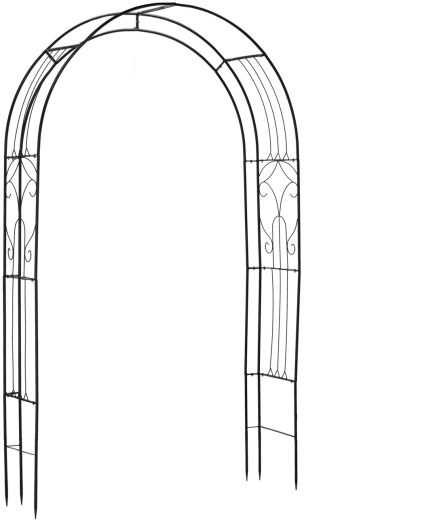 Metalen tuinpergola 145 × 38 × 240 cm