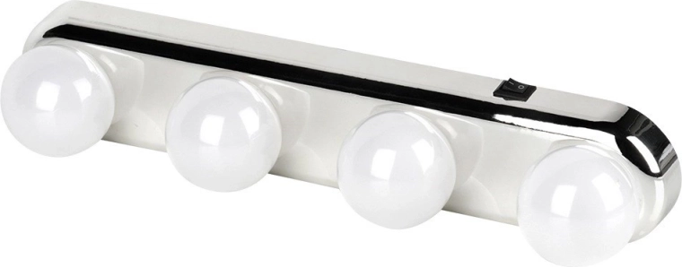 spiegellicht met 4 LED-lampen op zuignappen 30,5 cm
