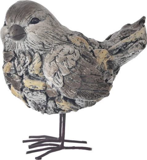 Keramische decoratie Vogel EBI in steenlook 38 cm