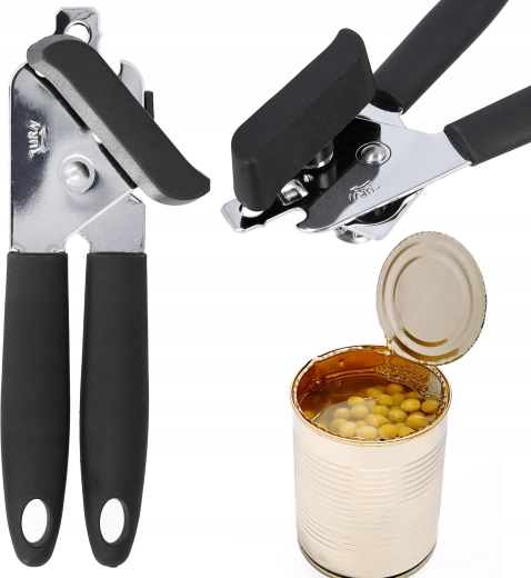 Handmatige roestvrijstalen blikopener met ergonomische handgrepen