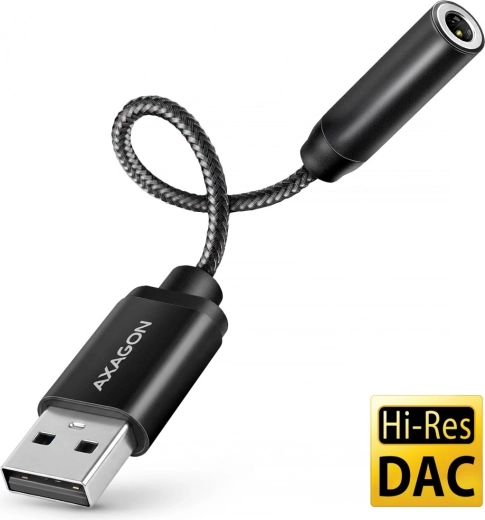 AXAGON hi-res USB-A geluidskaart met DAC 32 bit / 384 kHz, 3,5 mm jack