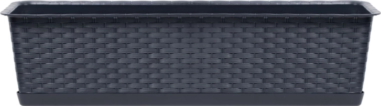 Plantenbak met onderschotel Ratolla Case 78,3 cm – antraciet