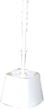 WC-set met vierkante houder, kunststof, borstel 7,5 cm