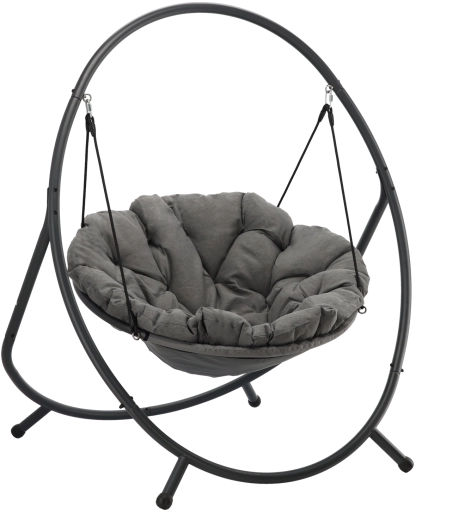 Hangstoel Patio met donkergrijze bekleding en grijs frame