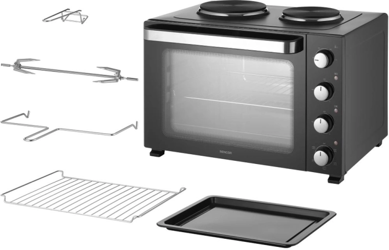 Elektrische oven met kookplaten Sencor SEO 4800BK