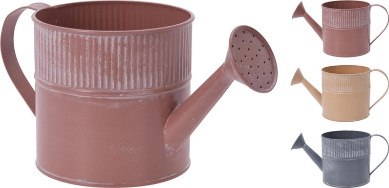 Decoratieve bloempot in de vorm van een gieter, metaal, 13 × 12 cm