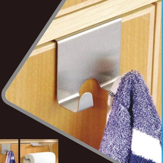Ophangbare dubbele haak van roestvrij staal 6,7 × 7,2 × 4,5 cm