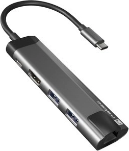 Meerpoorts USB-C-hub Natec Fowler Go met HDMI, USB 3.0 en Ethernet
