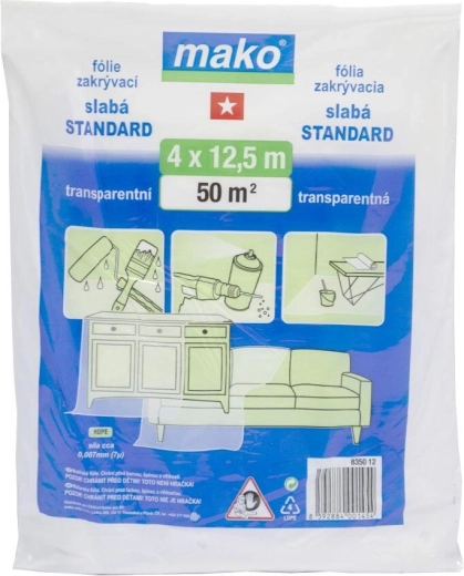 Afdekfolie HDPE 4 × 12,5 m, 7 µm